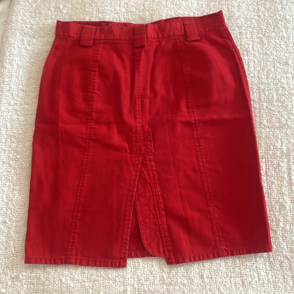 Marc Jacobs red corduroy pencil skirt - Picture 2 of 6